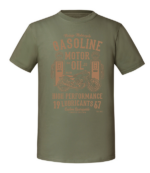 Męska koszulka z nadrukiem - Gasoline Motor Oil