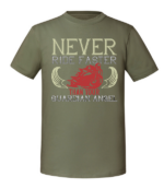 Męska koszulka z nadrukiem - Never Ride Faster Than Your Guardian Angel Can Fly - obrazek 5