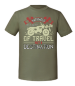 Męska koszulka z nadrukiem - Happiness Is A Way Of Travel Not A Destination - obrazek 5