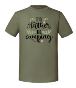 Męska koszulka z nadrukiem - Id Rather Be Camping