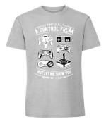 Męska koszulka z nadrukiem - A Control Freak - obrazek 7