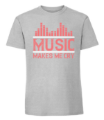 Męska koszulka z nadrukiem - Music Makes Me Cry - obrazek 7