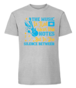 Męska koszulka z nadrukiem - The Music Is Not In The Notes But In The Silence Between