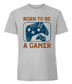 Męska koszulka z nadrukiem - Born To Be A Gamer - obrazek 8