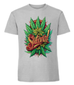 Męska koszulka z nadrukiem - Sativa v2