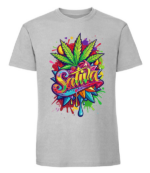 Męska koszulka z nadrukiem - Sativa - obrazek 8