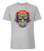 Męska koszulka z nadrukiem - Cosmic Skull - obrazek 8