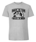 Męska koszulka z nadrukiem - Born To Fish - obrazek 8