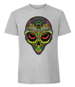 Męska koszulka z nadrukiem - Neon Alien - obrazek 8