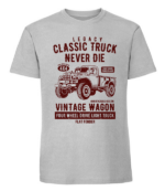 Męska koszulka z nadrukiem - Classic Truck - obrazek 6