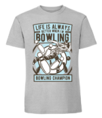 Męska koszulka z nadrukiem - Bowling Champion - obrazek 8