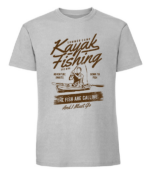 Męska koszulka z nadrukiem - Kayak Fishing - obrazek 6