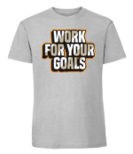 Męska koszulka z nadrukiem - Work For Your Goals - obrazek 8