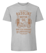 Męska koszulka z nadrukiem - Gasoline Motor Oil - obrazek 8