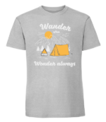 Męska koszulka z nadrukiem - Wander Often Wonder Always - obrazek 7