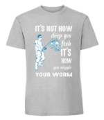 Męska koszulka z nadrukiem - Its Not How Deep You Fish - obrazek 7