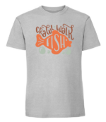 Męska koszulka z nadrukiem - Crawl Walk Fish - obrazek 8