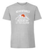 Męska koszulka z nadrukiem - Adventures Are The Best Way To Learn - obrazek 7