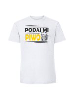 Męska koszulka  z nadrukiem – Podaj mi piwo - obrazek 5