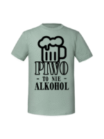 Męska koszulka z nadrukiem – Piwo to nie alkohol v1 - obrazek 3