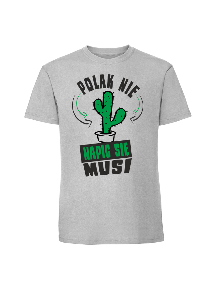 AL00015_pastelowy_szary.png Męska koszulka z nadrukiem – Polak nie kaktus pić musi - obrazek 1