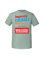 Męska koszulka  z nadrukiem – IMPREZY DRINKI WHISKY - obrazek 5