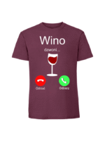 Męska koszulka  z nadrukiem – wino dzwoni - obrazek 7