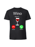 Męska koszulka  z nadrukiem – wino dzwoni - obrazek 4