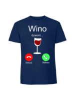 Męska koszulka  z nadrukiem – wino dzwoni - obrazek 3