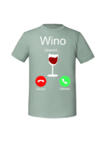 Męska koszulka  z nadrukiem – wino dzwoni