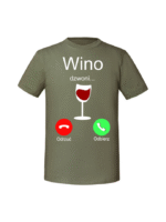 Męska koszulka  z nadrukiem – wino dzwoni - obrazek 5