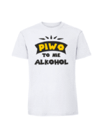 Męska koszulka  z nadrukiem – PIWO TO NIE ALKOHOL v2 - obrazek 5