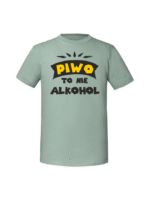 Męska koszulka  z nadrukiem – PIWO TO NIE ALKOHOL v2 - obrazek 3