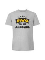 Męska koszulka  z nadrukiem – PIWO TO NIE ALKOHOL v2 - obrazek 6