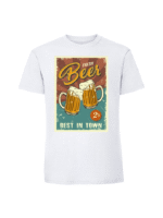 Męska koszulka  z nadrukiem – vintage beer plakat - obrazek 8