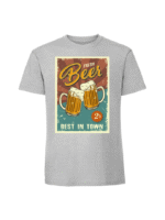 Męska koszulka  z nadrukiem – vintage beer plakat - obrazek 9