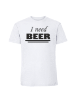 Męska koszulka  z nadrukiem – i need beer - obrazek 6