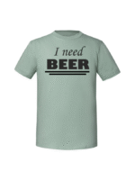 Męska koszulka  z nadrukiem – i need beer - obrazek 5
