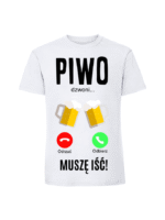 Męska koszulka  z nadrukiem – PIWO DZWONI - obrazek 6