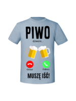 Męska koszulka  z nadrukiem – PIWO DZWONI - obrazek 4