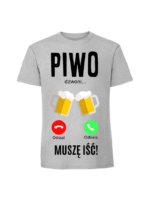 Męska koszulka  z nadrukiem – PIWO DZWONI - obrazek 7