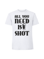 Męska koszulka  z nadrukiem – all you need is shot - obrazek 4