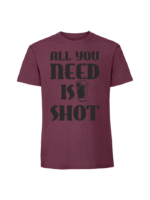 Męska koszulka  z nadrukiem – all you need is shot - obrazek 7