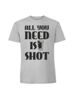 Męska koszulka  z nadrukiem – all you need is shot