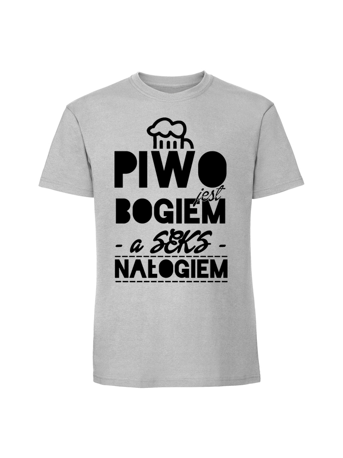 AL00049_pastelowy_szary.png Męska koszulka z nadrukiem – PIWO JEST BOGIEM - obrazek 1