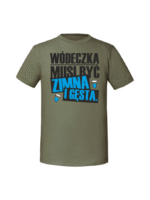 Męska koszulka  z nadrukiem – Wódeczka musi być zimna - obrazek 5