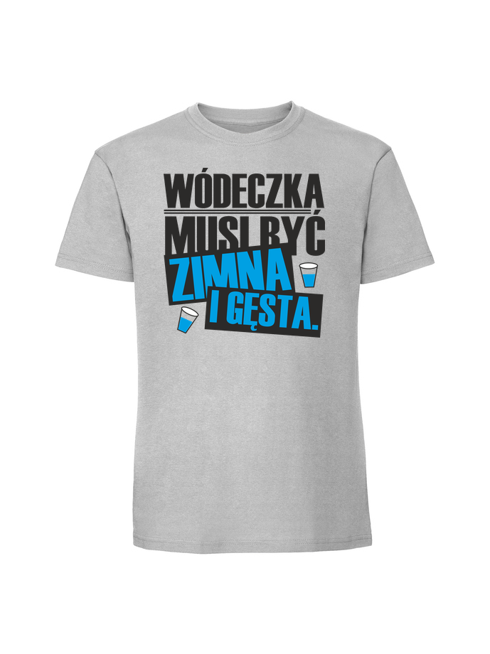 AL00053_pastelowy_szary.png Męska koszulka z nadrukiem – Wódeczka musi być zimna - obrazek 1