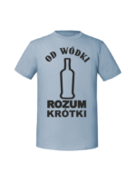 Męska koszulka  z nadrukiem – Od wódki rozum krótki - obrazek 6