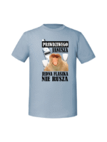 Męska koszulka  z nadrukiem – Prawdziwego Janusza jedna flaszka nie rusza v3 - obrazek 3