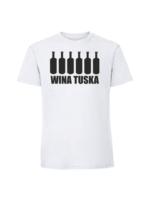 Męska koszulka  z nadrukiem – WINA TUSKA - obrazek 3